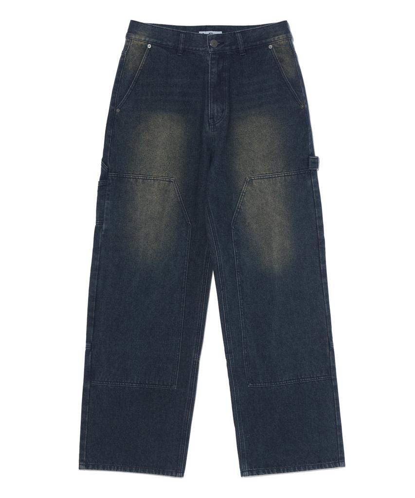 RAYFIKERS Double Knee Carpenter Denim Pants Mq5Du528_Dark Indigo