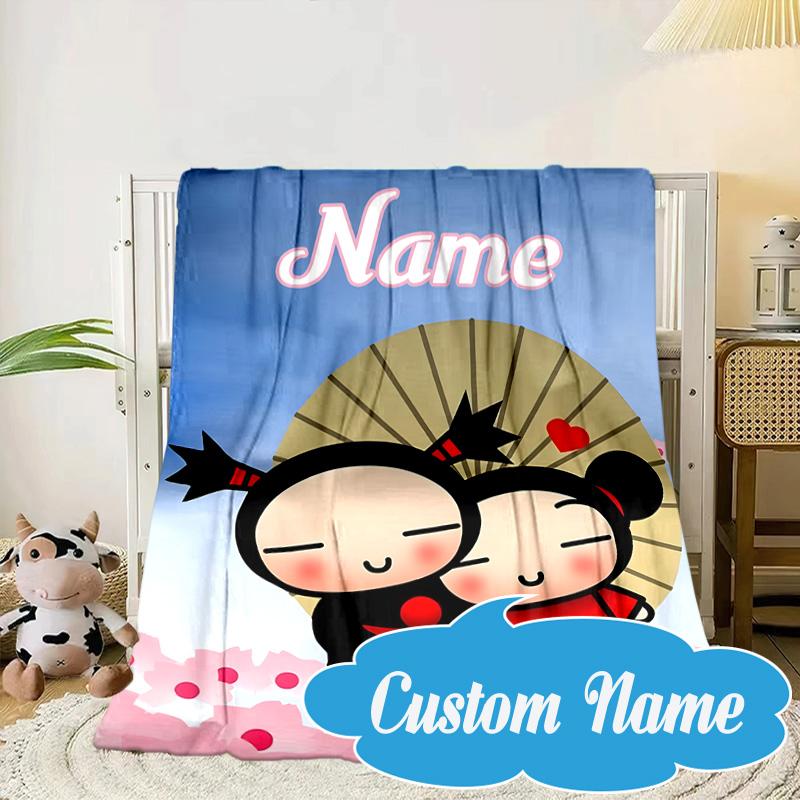 Custom Name Love Heart Blanket bed sofa Blanket Flannel Blanket for Camping, Hiking, Picnic Essentials,gift for Fan family