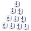 10PCS Fraction Dice 16MM Math Manipulatives Classroom Supplies Eductional Learning Resources Toys For Kids Boys Girls