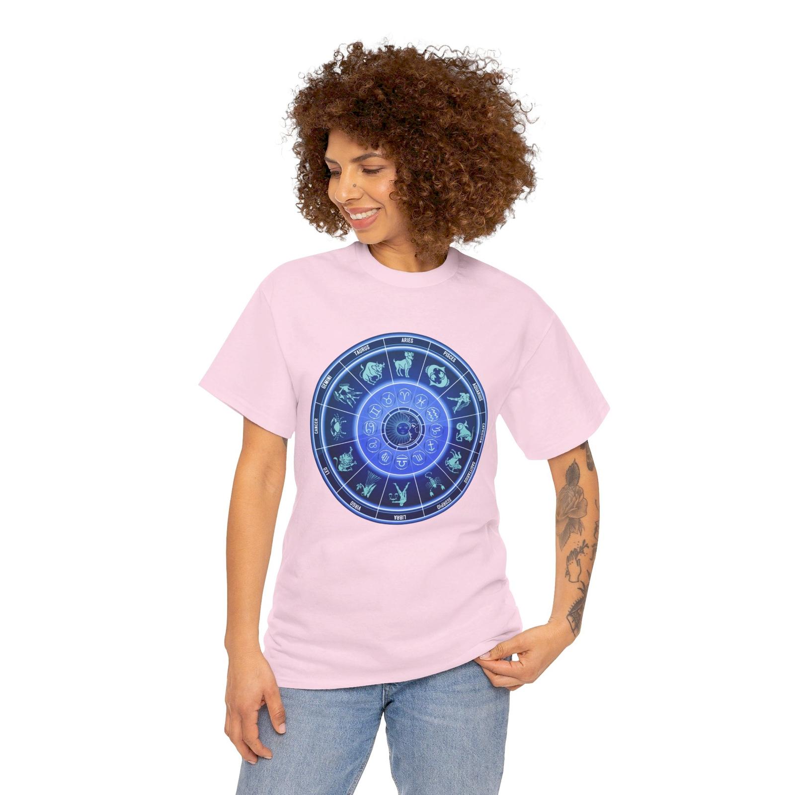 ZODIAC(blue) T-Shirt Mens Womens Tees Top astrology astronomy Space Stars Planets L