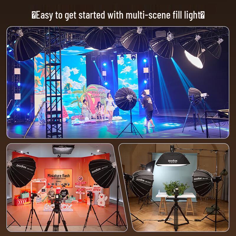 Godox LE200Bi Bi-Color LED Video Light Kit with Softbox and Stand