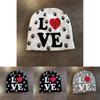 Love Letter Pattern Knitted Hat Cap With No Brim Style For Cold Seasons