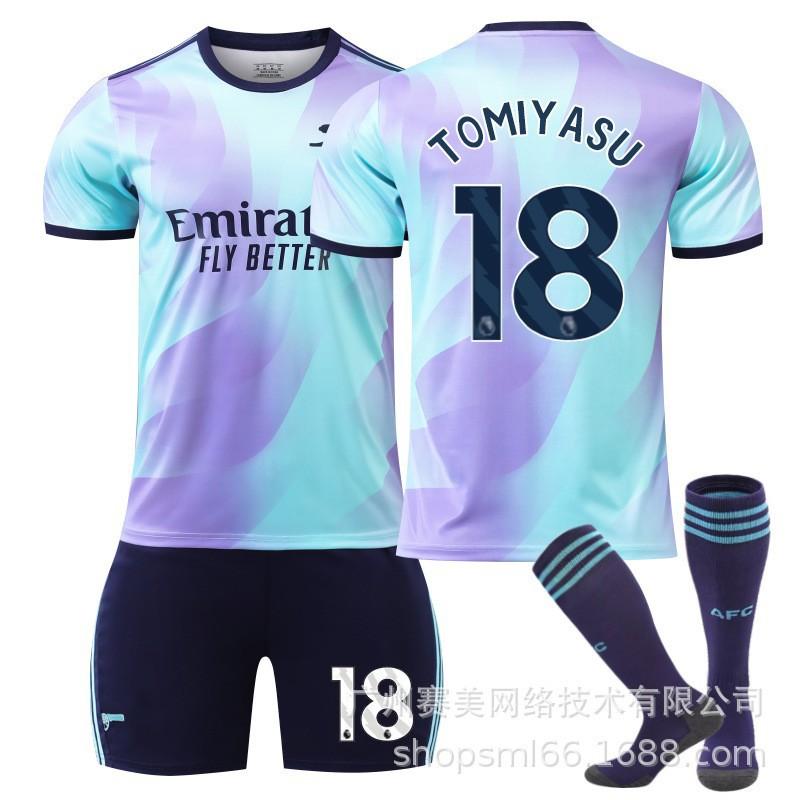 2425 Arsenal Duo 7 Saca Jerseys 9 Jesus 11 Martinelli 41 Rice No. 18 Football Uniform Set