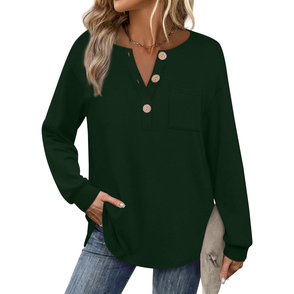 Women's Solid-color Fashionable Long-sleeved Top