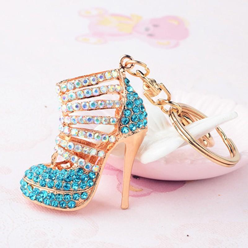 Goddess High-heeled Shoes Keychain, Cute Crystal Pendant, Creative Bag Keychain