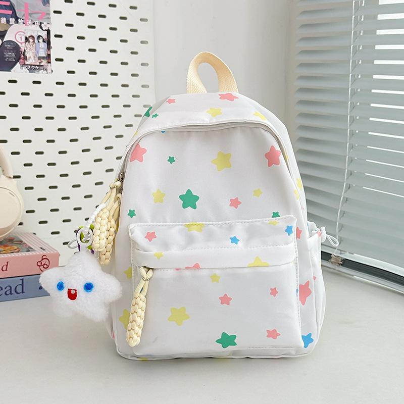 New high-value, fresh and sweet, colored star backpack, high school student large-capacity backpack