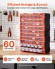 VEVOR 60-Drawer Storage Organizer, Plastic, Drawer Storage Cabinet for Garage Organization, Stackable Small Parts Organizer, Wall-Mounted Toolbox