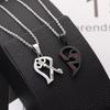 Personalized Design Couple Necklace Fashion Stitching Key Lock Jewelry  Valentine'S Day Gift