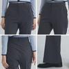 Office Work Pants for Hand Stretch [byDream] Semi-Bootcut Pants, Commuting, Washable, Material, Spring/Autumn (L, Long, Black)