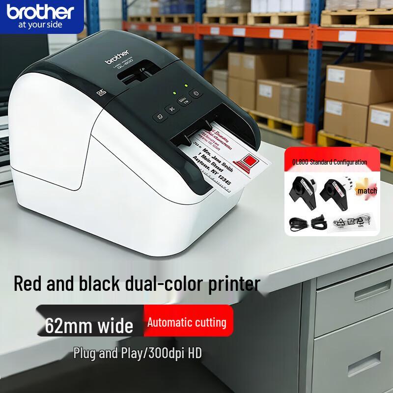 Brother QL-800 Black/Red Thermal Label Printer