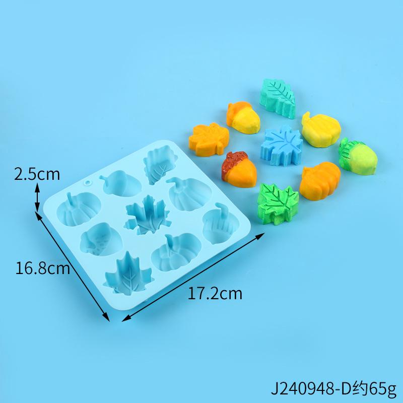 Chocolate Mold Kitchen DIY Baking Tools Cake Decoration Pumpkin Flower Leaf Ghost Jelly Mould Creative Ice Lattice Silicone Mold
