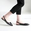 Damsandaler med spetsig tå Eleganta balettskor för damer
