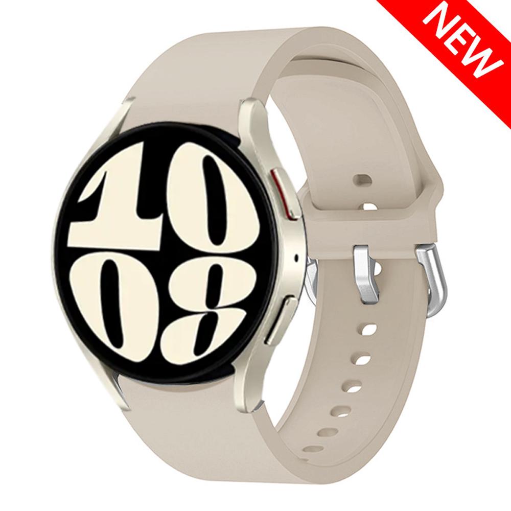 Pulseira Original Para Samsung Galaxy Watch 4/5/6 classic 47mm 43mm 44mm 40mm Sem Espaços Pulseira de Silicone Galaxy Watch 5 pro 45mm band