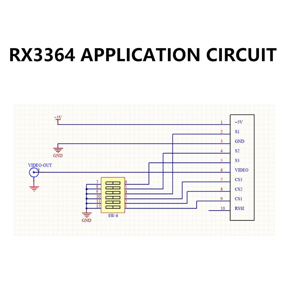 RX3364 3.3G Wireless FPV Image Transmission Module Wireless Analogue Audio Video Reception Module Stable Clear Image Transmitter