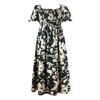 Vestido feminino de verão plus size estampado casual vestido de férias boêmio elegante midi vestidos longos