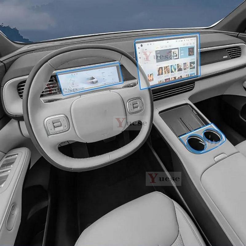 Car Interior Center Console Transparent TPU Protective Film Anti-scratch Sticker For XPENG G6 -2024