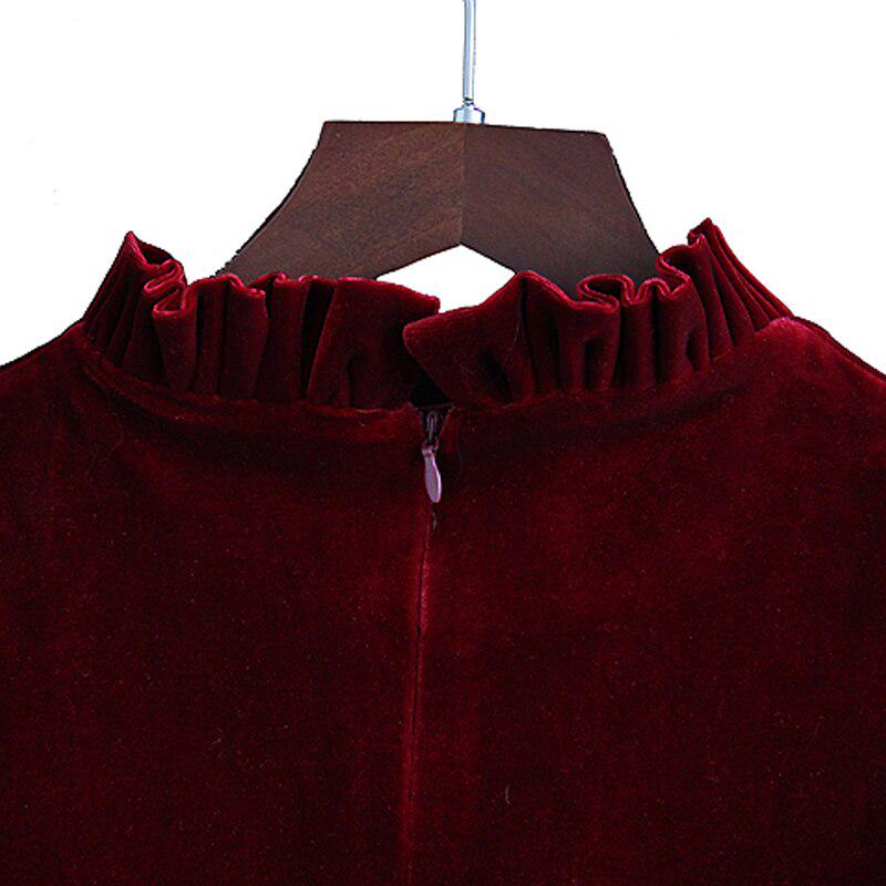 YUBAOBEI Kids Winter Long-sleeve Dress 4-14 Yrs Teenage Girl Velvet Elegant Evening Party Gown Child Clothes