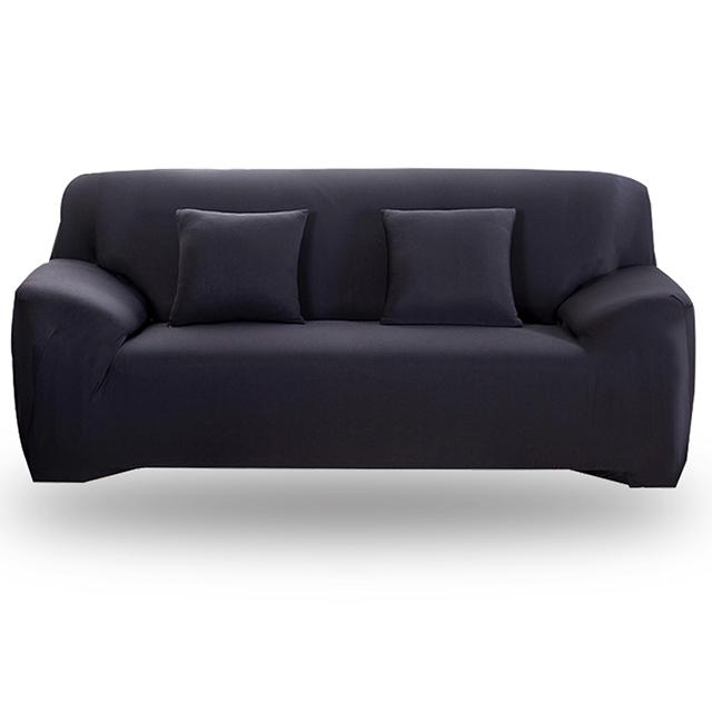 Стреч-чехол для дивана чехол для сиденья234-местного моющиеся чехлы для диванов универсальные чехлы для мебели защита для детей 1-Seat 90-140cm чёрный 3198₽