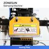 ZONESUN ZY-819K2 Pneumatische Automatische Heißfolienprägemaschine, Leder-LOGO-Rillmaschine, LOGO-Präger, Heißwortmaschine