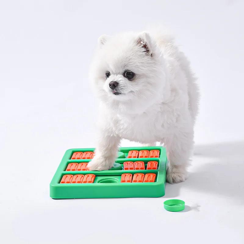 Dog Puzzle Toys Interactive Slow Feeder Game Plate Intelligence Training Toys for Boredom Relief and Hidden Treats