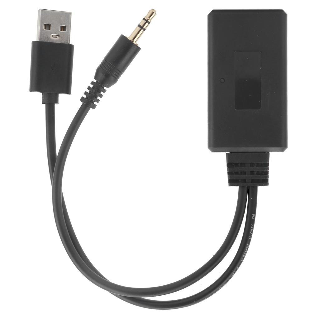Car Wireless Bluetooth 5.0 Receiver Music Player Audio Adapter Connector 3.5mm AUX+5V12V USB Port