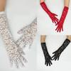 White Gloves for Women and Girls In Theme Party Comfortable To Wear Elastic Nightclub Stretchy Lace Gloves