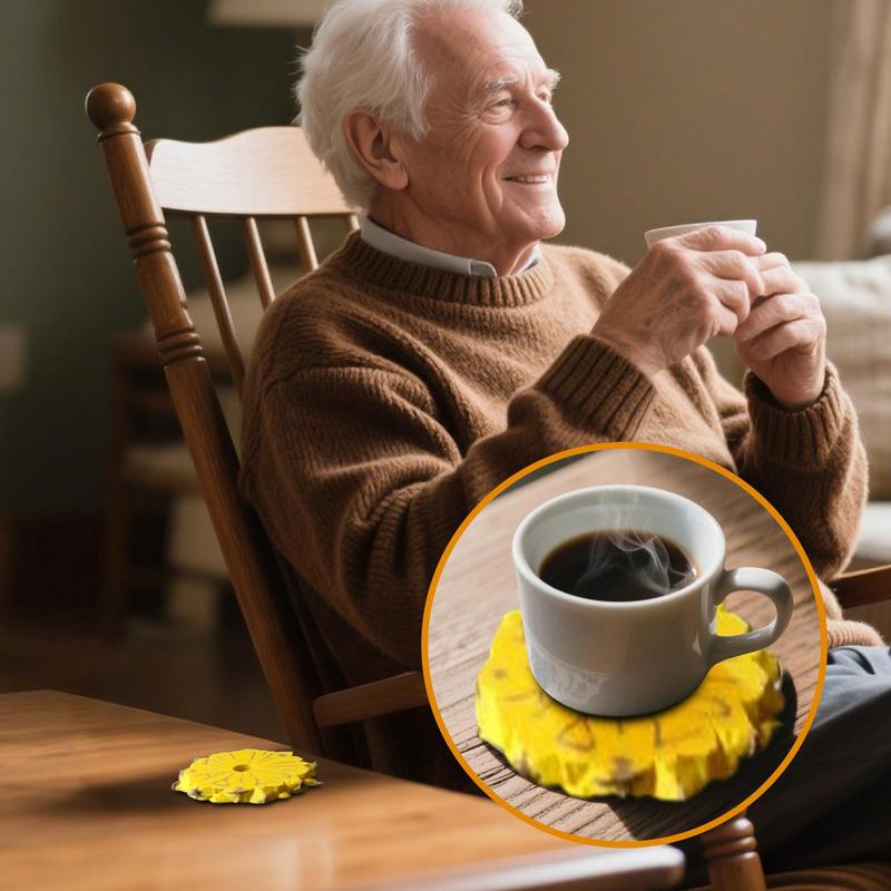 Creative Pineapple Decorative Coasters Durable Heat Resistant Tea Coffee Cup Pad Tabletop Protection Place Mat Home Decor