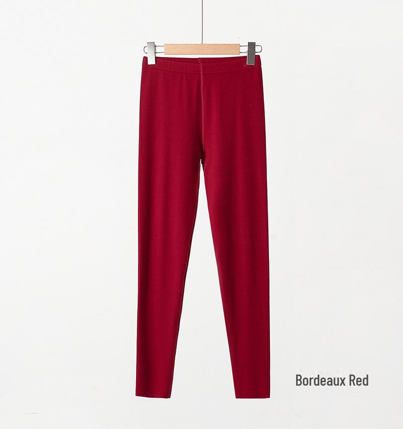 Pantaloni călduroși subțiri cu talie înaltă din catifea germană pentru femei - Dublu șlefuiți, cu încălzire corporală, 320G pentru toamnă și iarnă