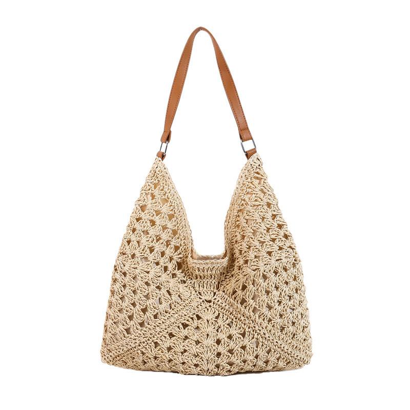 Large-capacity Woven Bag, Single-shoulder Bag, Casual Beach and Sand Dune Bag