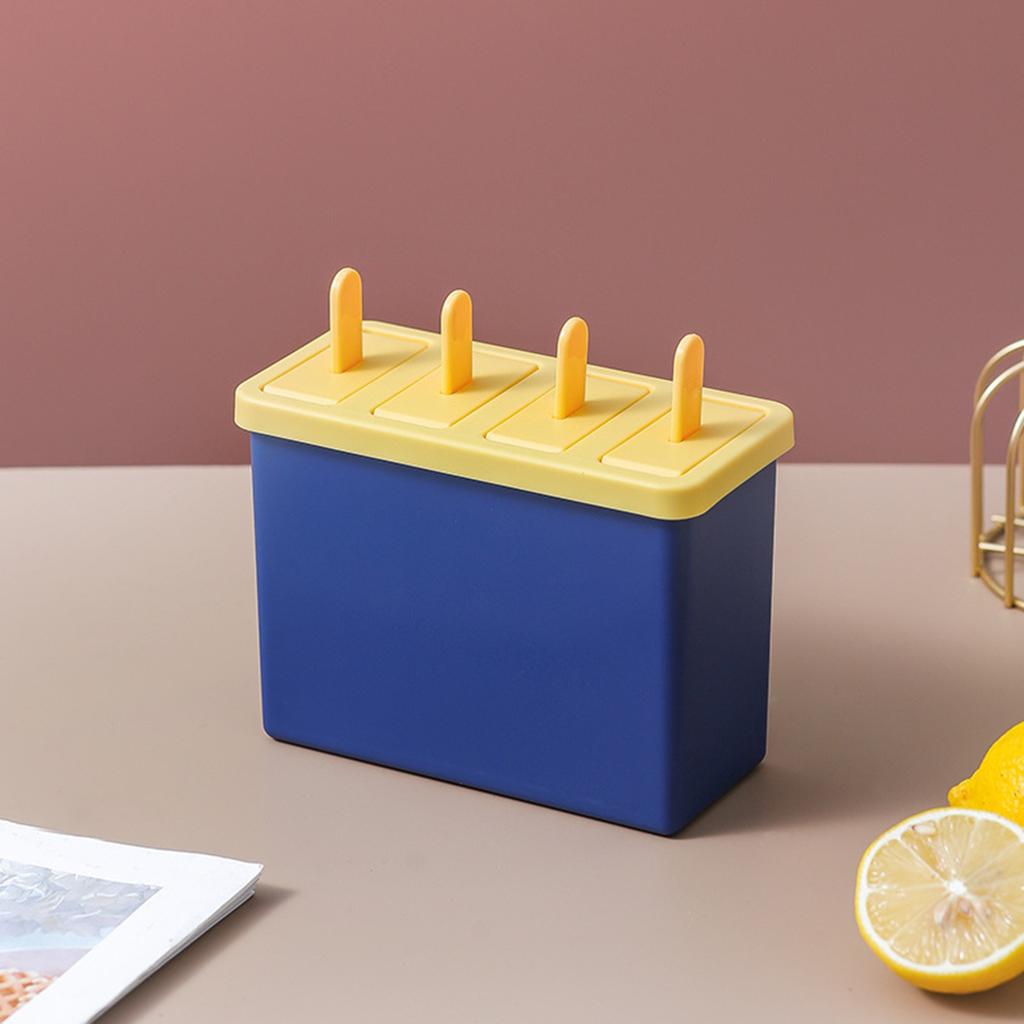 Ice Cream Popsicle Mold 4/8 Grids DIY Ice Cream Homemade Ice Cube Tray Box with Stick Ice-lolly Mold Kitchen Summer Gadgets