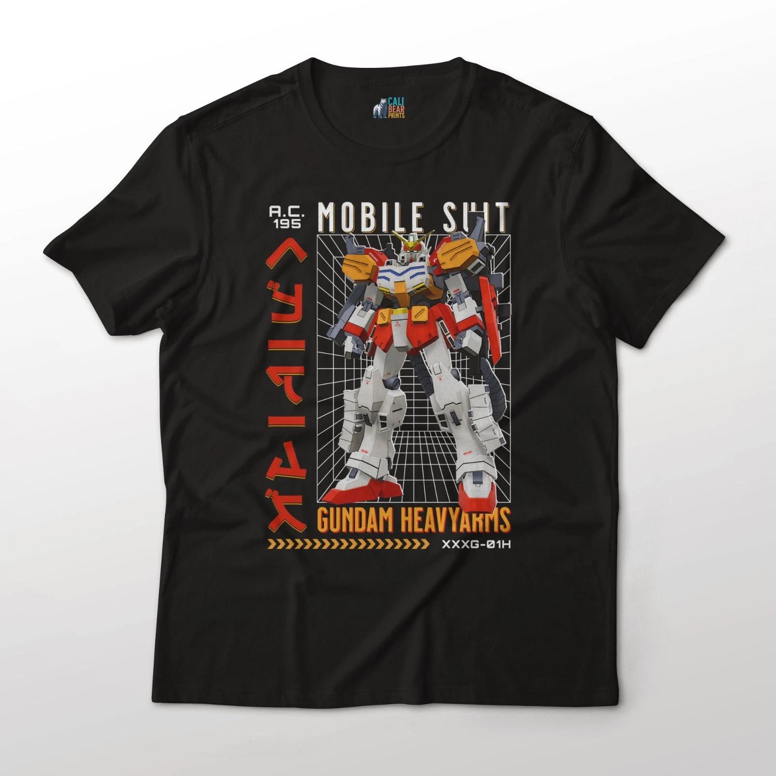 XXXG-01 Gundam Heavyarms Mobile Suit Gundam Wing Anime Art Graphic Art Tee M