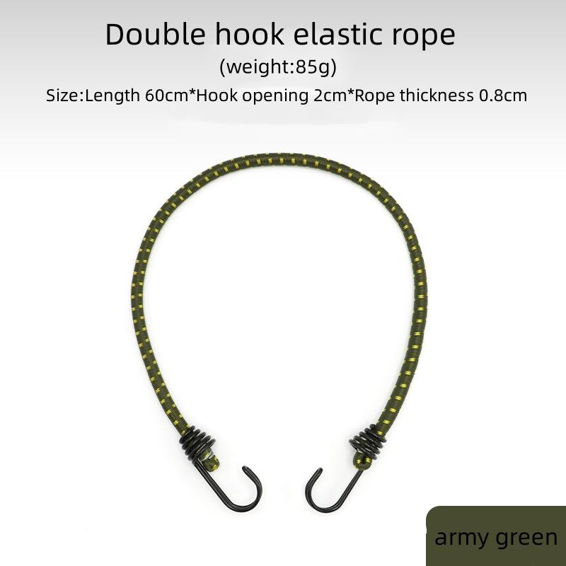 Bungee Cords With Coated Hooks, Heavy Duty Outdoor Bungee Straps With Load Capacity Metal Hook for Camping