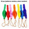 Latex Bubble Ball Set For Kids With Elastic Ribbons And Multicolor Design For Playground And Party Fun
