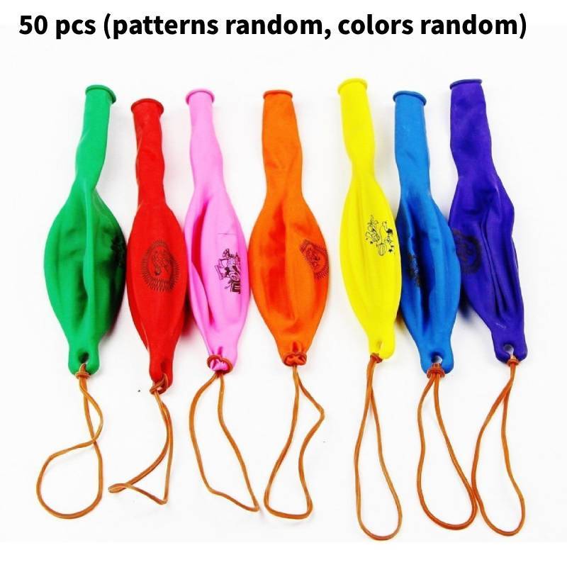 Latex Bubble Ball Set For Kids With Elastic Ribbons And Multicolor Design For Playground And Party Fun