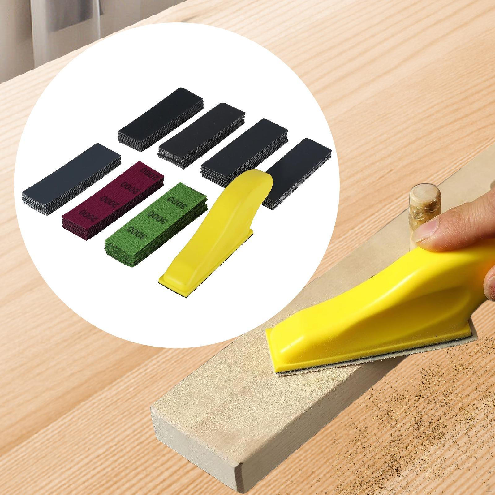 

71 Pieces Sand Paper Kit Sandpaper Assortment Replaces Versatile Lightweight with Sanding Block for