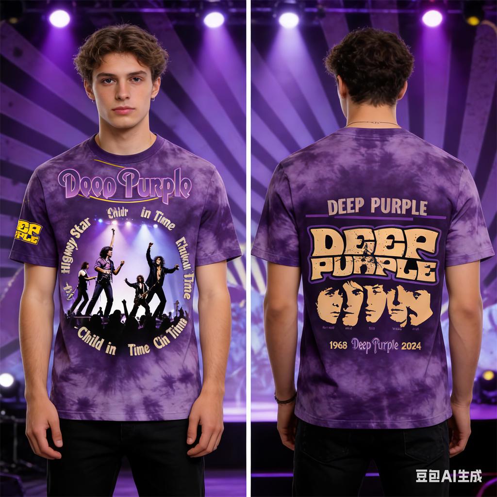 Rock Deep Purple Band 3D Print T-shirt Men Women Fashion Casual Short Sleeve Tshirt Hip Hop Tops Tees Mens Clothing 7