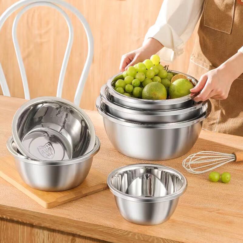 Ruhuan 304 Stainless Steel Deep Multipurpose Bowl