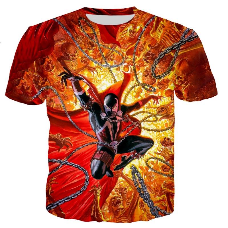 T-shirt Stampata 3D Spawn Uomo Donna Moda Estiva Casual T-shirt Anime Stile Harajuku T Shirt