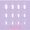24 PCS European and American Rainbow Style Nail Art French Style Nail Art Dual Tone Nail Patches Fake Nail Plates