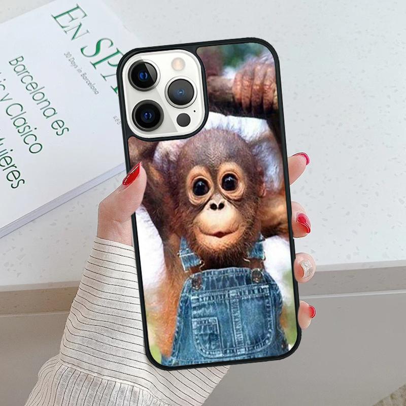 Orangutan Monkey Primates Animal Phone Case cover For iPhone 17 Air 15 16 16e 14 13 12 11 Pro Max Coque For Apple PLUS fundas