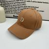 Spring and Summer Hat Women's D Word Fashion Versatile Cap Men's Summer Sun Protection Retro Internet Celebrity Hard Top Baseball Cap