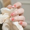 Artificial Nails Wearing Nails Love Blush Square Nails 24 Pieces Box Fashionable Detachable