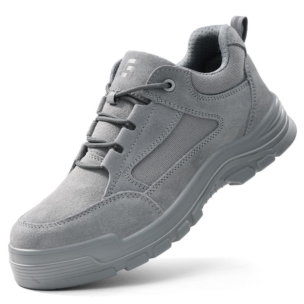 Plus Velvet Steel Toe Anti-Smash and Puncture Work Shoes: Wear-Resistant, Acid & Alkali Resistant, Comfortable Safety Sole.