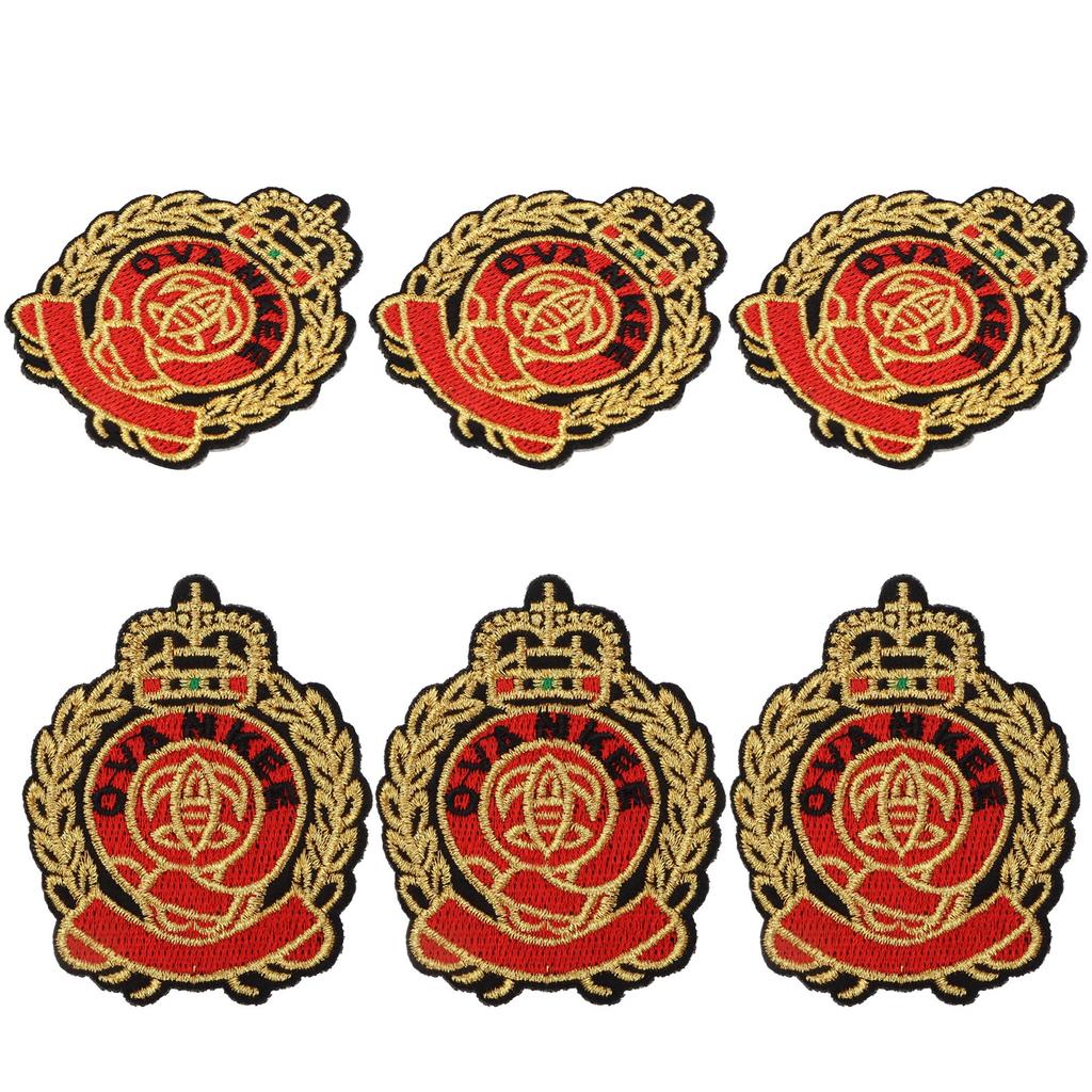 6 stuks Patches Modieuze Badge Stijl Stof Sticker DIY Accessoires voor Hoeden Rugzakken
