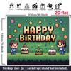 Retro Pixel Art Tapestry for Birthday, Cake Smash and Gaming Themed Photoshoot