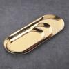 ZISIZ Gold Stainless Steel Storage Tray (3-Pack)