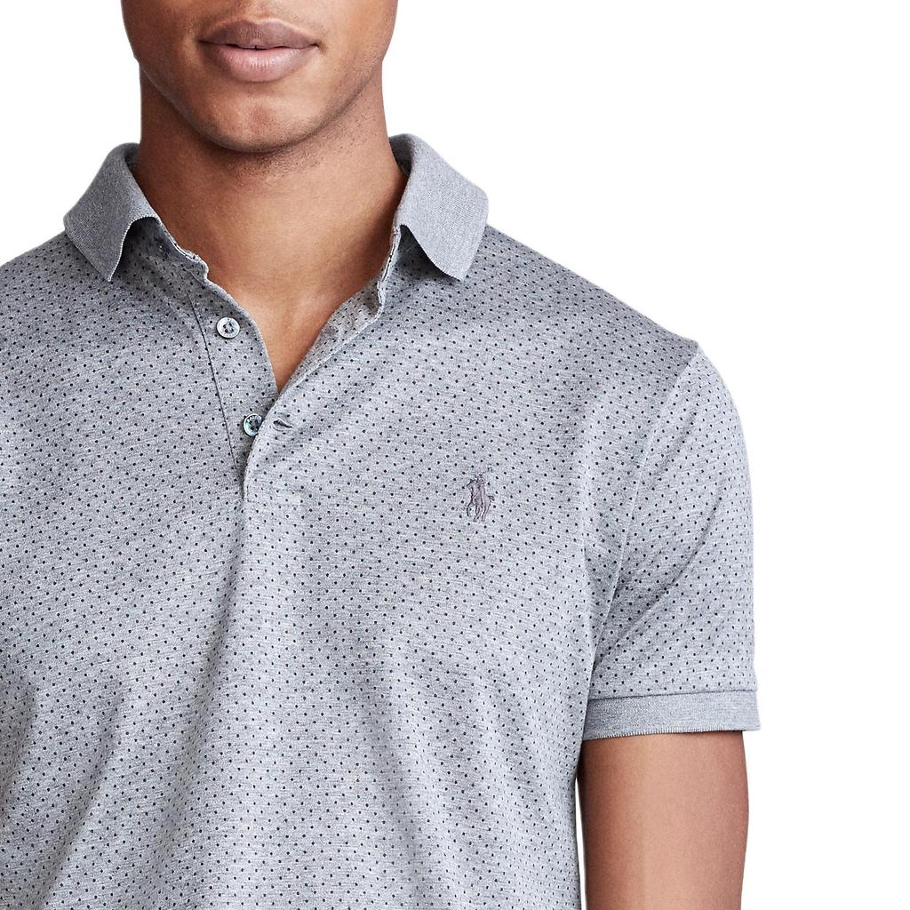 Polo Ralph Lauren Custom Slim Fit Plain Knit Polo Shirt Men Tops Gray 710790035-001