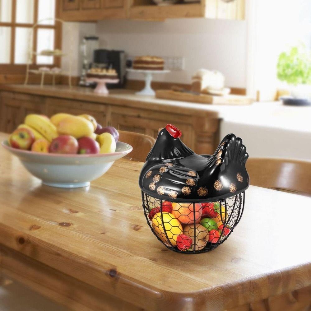Rustic Hollow Egg Container With Cover Chicken Storage Rack Portable Hen Egg Basket Egg Storage