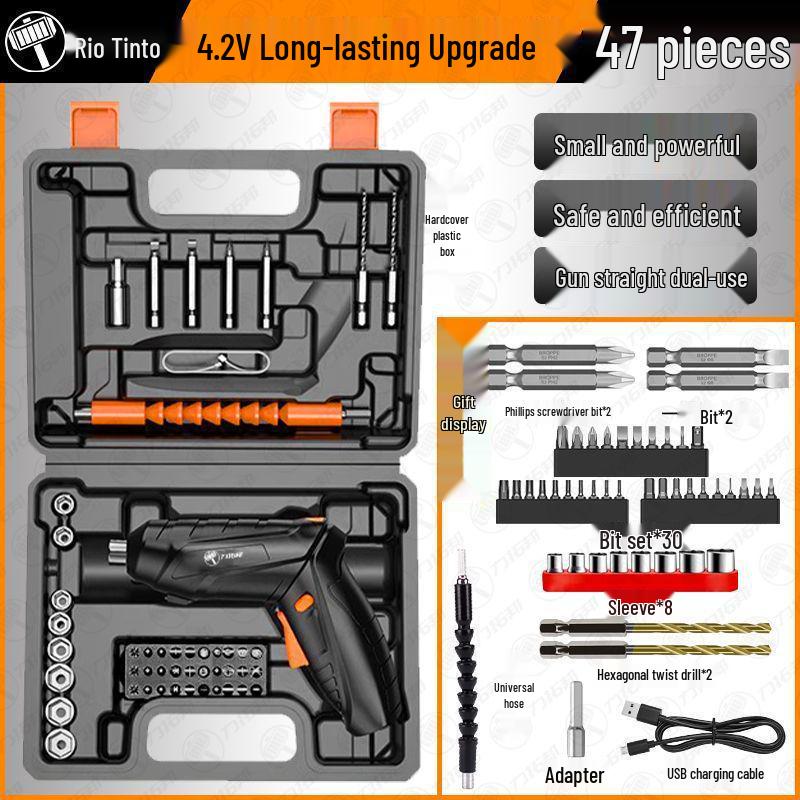 Multifunktions-Elektroschrauber-Werkzeugkasten: Haushalts-Reparatur- und Montage-Set