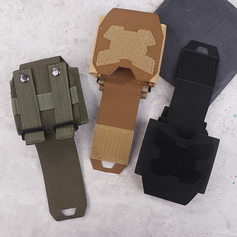Handcuffs Pouch Molle Shackles Case Universal Handcuffs Holster Quick Release Standard Chain Cuffs Holder For Tactical Vest